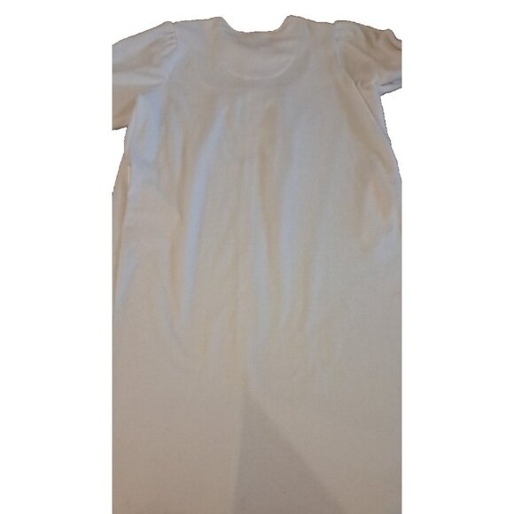 Erika Taylor Robe Full Zip Ivory Fleece Embroidered Pockets Soft Comfort Large - Picture 6 of 6